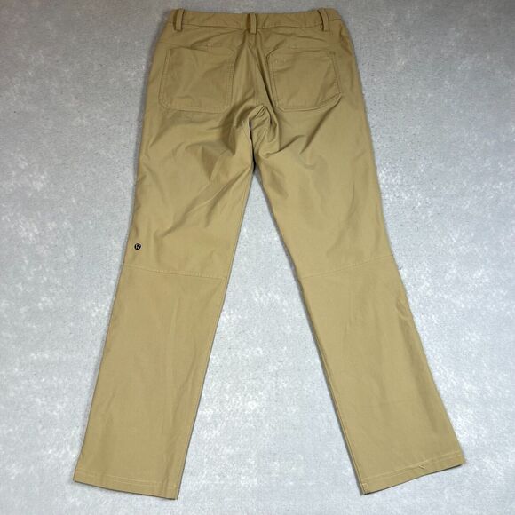 Lululemon Pants Mens 30 Khaki ABC Pant Classic Polyester Golf Golfer Warpstreme - Picture 7 of 10